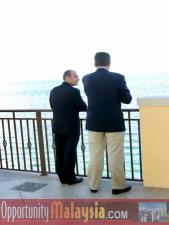 Photo taken in the penthouse suite at the Atlantic hotel in Fort Lauderdale. Jacques Roy and Mayor Jim Naugle.From left to right:  Jacques Roy, General Manager of the Atlantic Hotel. and Jim Naugle, Mayor of the City of Fort Lauderdale.