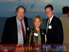 Photo taken in the penthouse suite at the Atlantic hotel in Fort Lauderdale. William Lawton, Nuccia McCormick and Mayor Jim Naugle.From left to right: William Lawton, U.S Department of Commerce, Nuccia McCormick, Chairmen of Sister City and Jim Naugle, Mayor of the City of Fort Lauderdale.