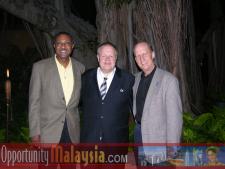 Captain Winston Scott, Ken Heiko and Bernhard Schutte discussing the upcoming mission to MalaysiaCaptain Winston Scott, Executive Director of the Florida Space Authority. Bernhard Schutte, Chairman of Asia Committee USA, Inc. and Ken Haiko, Chairman of the Board of Supervisors at the Florida Space Authority. 