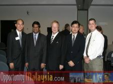 Opportunity Malaysia Mission Briefing in Boca RatonJohn Diep, Director of the Asia/Pacific Region for Enterprise Florida, Prakas Nair, Executive Director of MATRADE USA Region, Bernhard Schutte, Chairman of Asia Committee USA, Inc. and Phang Ah Tong, Executive Director of MIDA USA Region.