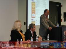 John Bauer, President of Basic foods, Inc. giving a speech.John Bauer, President of Basic foods, Inc. speaking.