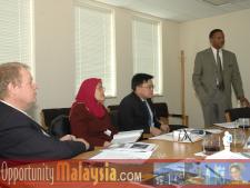 Malaysian Ambassador Visit January 2005Bernhard Schutte, , Chairman of Asia Committee USA, Dr. Zahratul Kamar Mahmud, Director Malaysian Students Department, Phang Ah Tong, Consulate General of Malaysia, and Captain Winston Scott, Executive Director of Florida Space Authority 