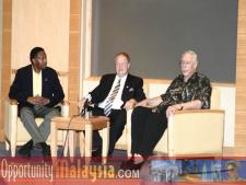 Press Conference at Kuala Lumpur International Airport (KLIA).Captain Winston Scott, Executive Director of Florida Space Authority, Bernhard Schutte, Chairman of Asia Committee USA, Dr. Ray Ferrero, President of Nova Southeastern University.
