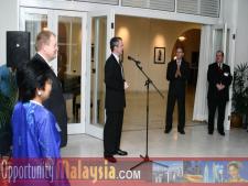 Ambassador Christopher LaFleur speaking at the Embassy Dinner ReceptionAmbassador Christopher LaFleur, Bernhard Schutte, Chairman of Asia Committee USA, Dato' Rosnah Majid, CEO of Electronic Business Management (EBM).
