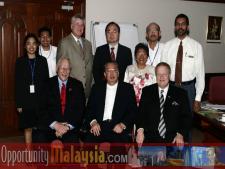 Visit with Tan Sri Mustapha Kamal Abu Bakar (MK)Dr. Ray Ferrero, President of Nova Southeastern University, Dr.H.Wells Singleton, Education Provost/Univ. Dean of Nova Southeastern University, Tan Sri Mustapha Kamal Abu Bakar (MK), CEO of EMKAY Group of Companies, Dato' Rosnah Majid, CEO of Electronic Business Management (EBM), Bernhard Schutte, Chairman of Asia Committee USA, (DMNI)   