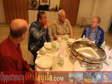 Dinner Reception hosted by Mustapha Kamal Abu Bakar(MK)Ken Haiko, Vice Chair of the Florida Space Authority, Mustapha Kamal Abu Bakar(MK), CEO & President of Emkay, Dr. Ray Ferrero, President of Nova Southeastern University, Bernhard Schutte, Chairman of Asia Committee USA