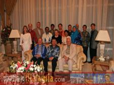 Dinner Reception hosted by Mustapha Kamal Abu Bakar(MK)Bernhard Schutte, Chairman of Asia Committee USA,  Mustapha Kamal Abu Bakar(MK) Dr. Ray Ferrero, President of Nova Southeastern University, Paula Haiko, Ken Haiko, Vice Chair of Florida Space Authority, Dr.H.Wells Singleton, Education Provost/Univ. Dean of Nova Southeastern University, Raquel Ferrero,  Dato' Rosnah Majid, CEO of Electronic Business Management (EBM)
