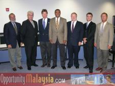 Meeting at the Florida Space Authority.From left to right: James P. Tarlton the President of The Broward Alliance, Christopher Pollock the President of The Greater Fort Lauderdale Chamber of Commerce, John McCartney the Director of The US Department of Commerce for Florida, Captain Winston Scott the Executive director for the Florida Space Authoratey, Bernhard Schutte the Chairman of Asia Committee USA, Thomas Bernthaler the CTO of Digital Media Network and Michael Corbit the Executive director of the Internet Coast.