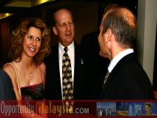 Ken Haik and his wife Paula Haiko having a chat with Jacques Roy, General Manager of The Atlantic HotelFrom Left to right: Paula Haiko and Ken Haiko, Chairman, Board of Supervisors of Florida Space Authority and Jacques Roy, General Manager of The Atlantic Hotel. 