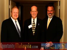 Group Photo of: Bernhard Schutte, Ken Haiko and Jim Tarlton known as JT.From Left to right: Bernhard Schutte, Chairman of Asia Committee USA, Ken Haiko, Chairman, Board of Supervisors of Florida Space Authority and Jim Tarlton, President & CEO of the Broward Alliance.