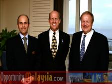 Jacques Roy, Ken Haiko and Bernhard SchutteFrom Left to right: Jacques Roy, General Manager of The Atlantic Hotel, Ken Haiko, Chairman, Board of Supervisors of Florida Space Authority and Bernhard Schutte, Chairman of Asia Committee USA.