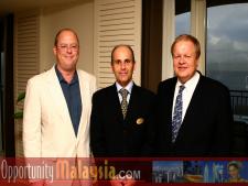Kevin Gale, Jacques Roy and Bernhard SchutteFrom Left to right: Kevin Gale, Editor of South Florida Business Journal, Jacques Roy, General Manager of The Atlantic Hotel, and Bernhard Schutte, Chairman of Asia Committee USA.