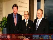 John McCartney, Jacques Roy and Bernhard Schutte.From Left to right: John McCartney, Director for Florida, U.S Department of Commerce, Jacques Roy, General Manager of The Atlantic Hotel and Bernhard Schutte, Chairman of Asia Committee USA